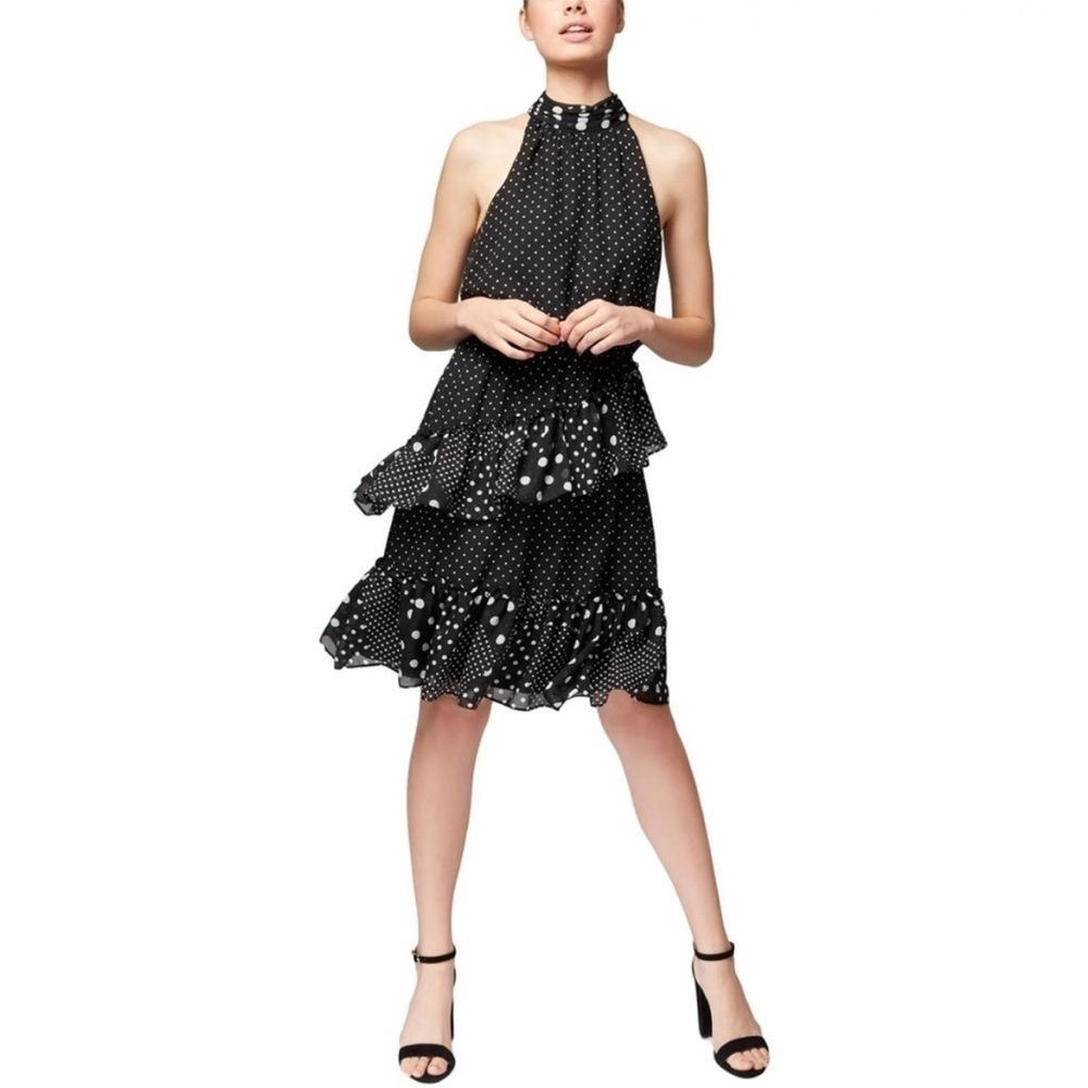 Betsey Johnson Polka Dot Halter Dress - Size: 6 - Preowned